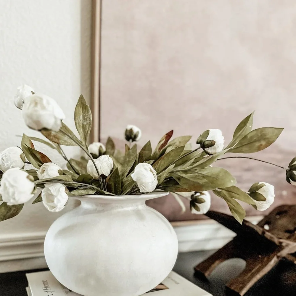 5/ Stems NEW Cream or Ten Peony Stem by Ashland®